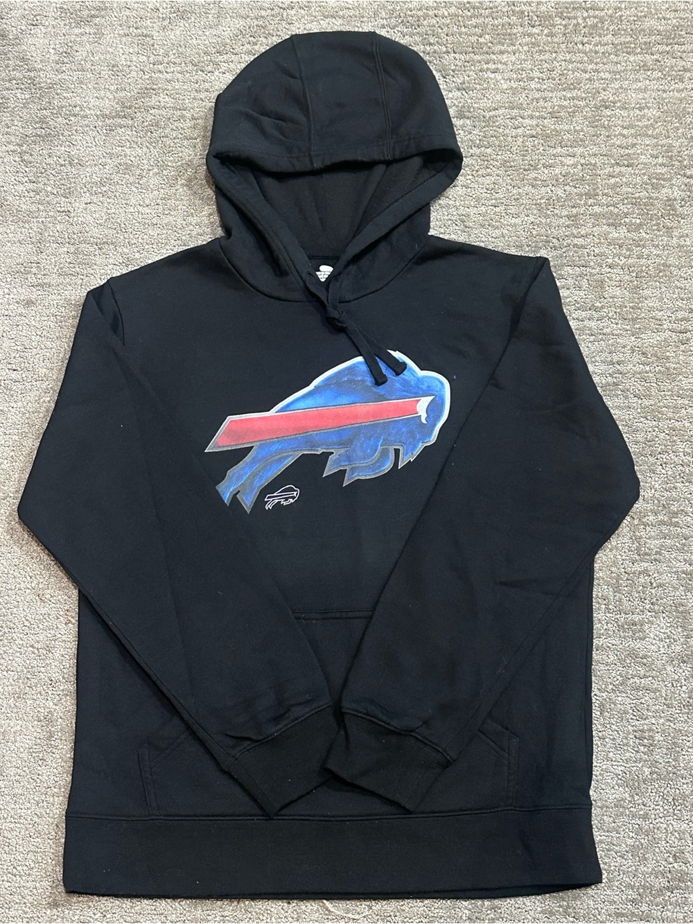 Fanatics Black Hoodie with Blue and Red Buffalo Logo nwot